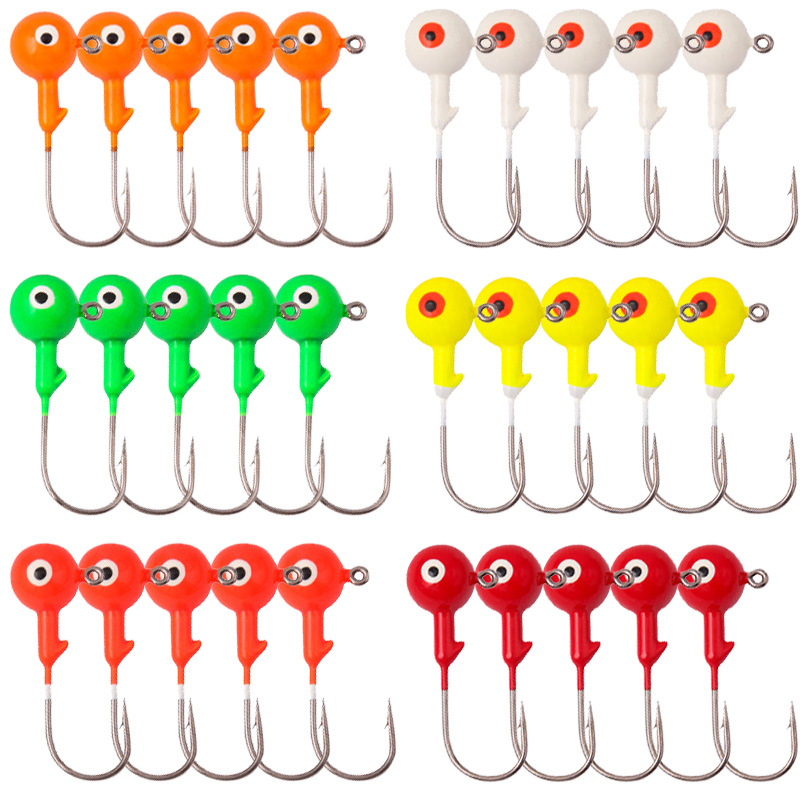 Jigger Double Sided - 60Pcs/bag Lead Jig Heads Fishing Hooks
