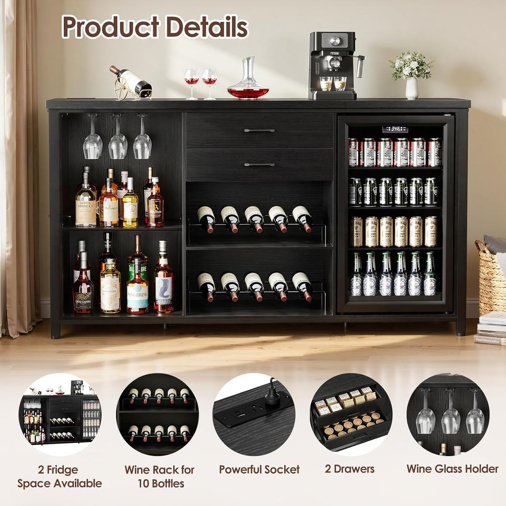 Large Coee Bar Cabinet with 2  - Home Bar And Cabinet ulasan dan harga