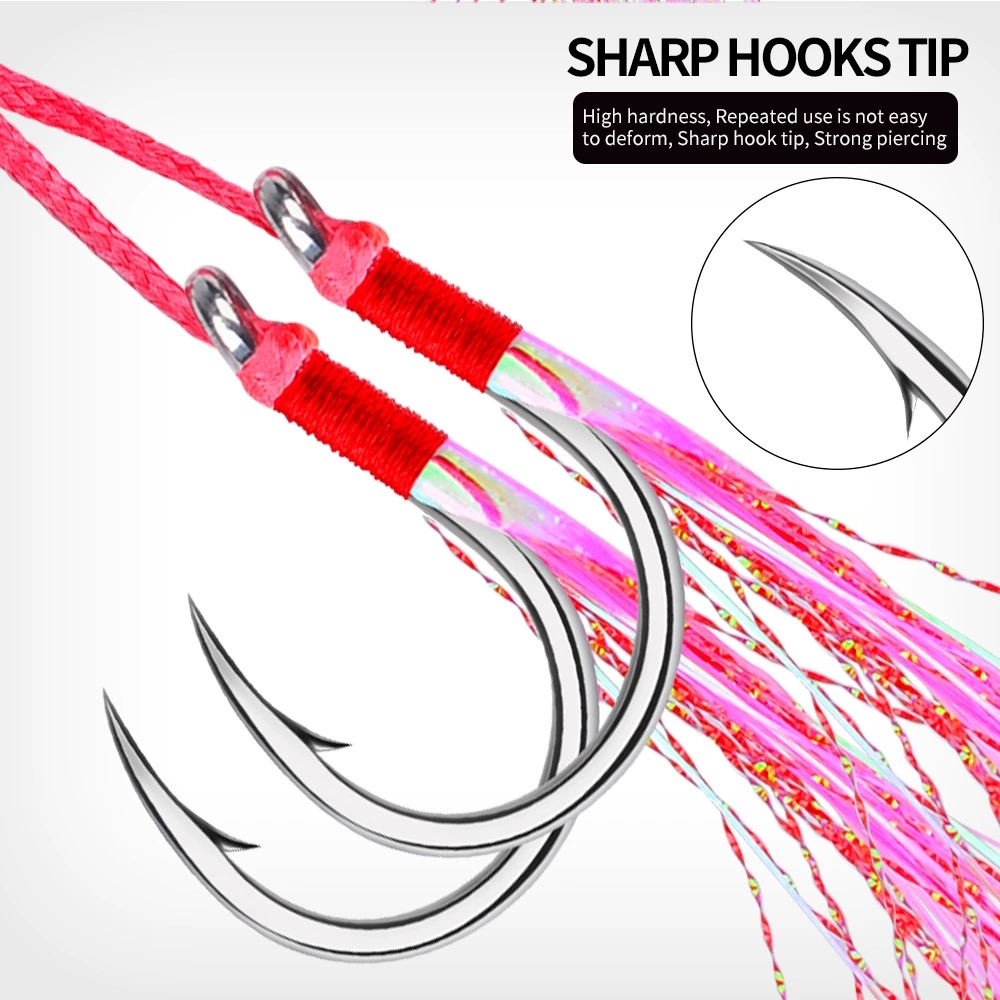 5Pairs Double Barbed Assist Ho - Jigger Double Sided ulasan dan harga