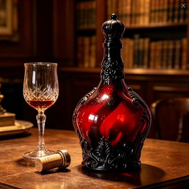 Ornate Embossed Crown Glass De - Home Bar Shelves ulasan dan harga