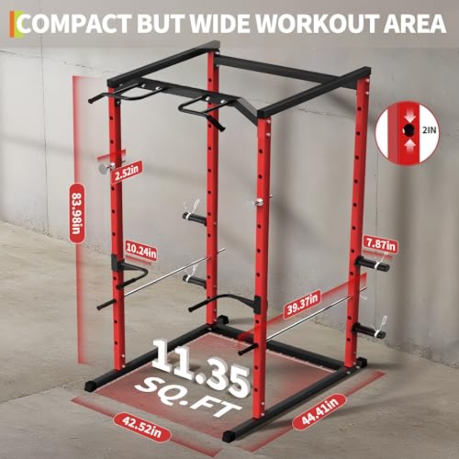 Heavy-Duty Power Cage with Pul - Home Bar And Gym ulasan dan harga