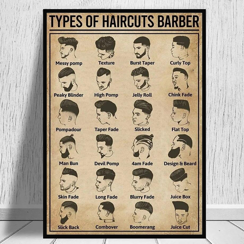 Retro Types Of Haircuts Barber - Home Barbershop ulasan dan harga