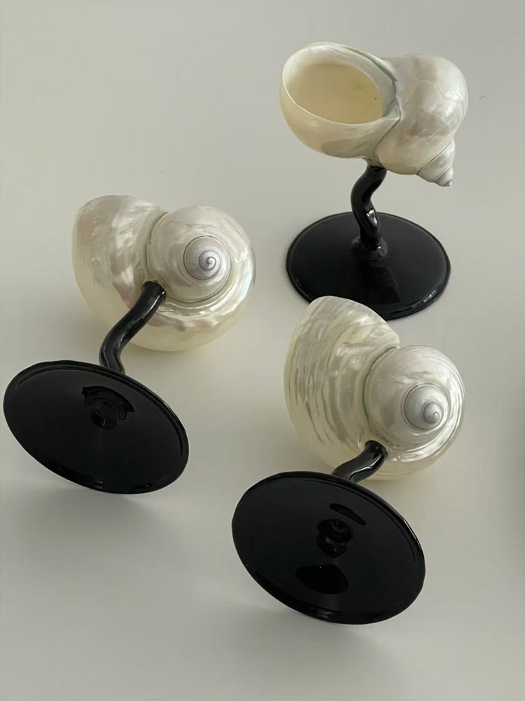 Natural Conch Wine Glass Bar a - Home Bar And Cabinet ulasan dan harga