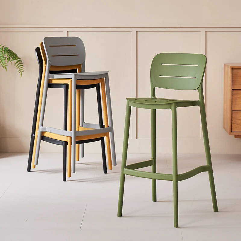 Luxury Plastic Bar Chairs Stac - Home Bar Lounge ulasan dan harga