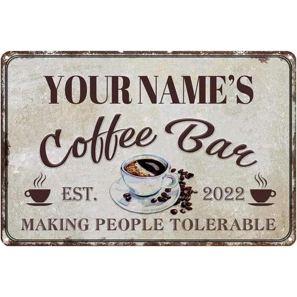 Custom Retro Coffee‑Bar Tin Me - Home Bar And Coffee ulasan dan harga