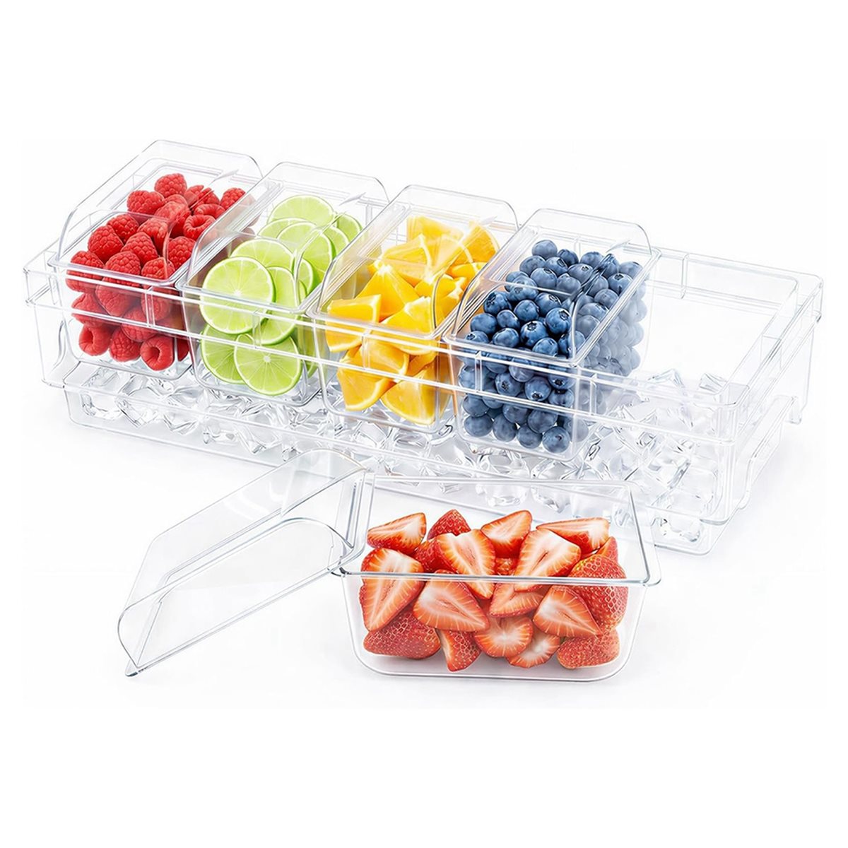 Chilled Condiment Containers,T - Garnish Tray Set ulasan dan harga