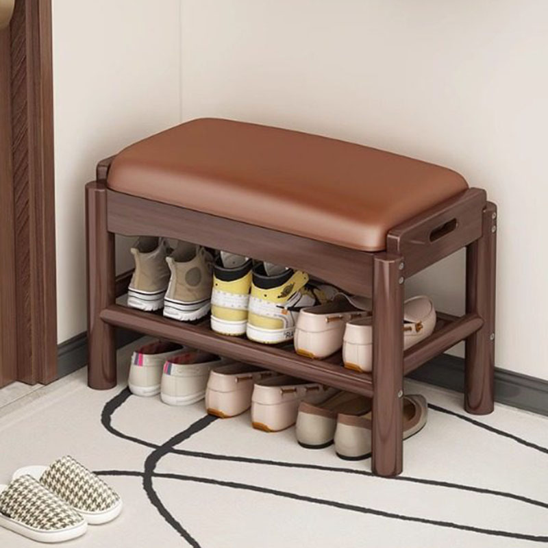 Modern Wood Foot Stool Shoe St - Home Bar Lounge ulasan dan harga