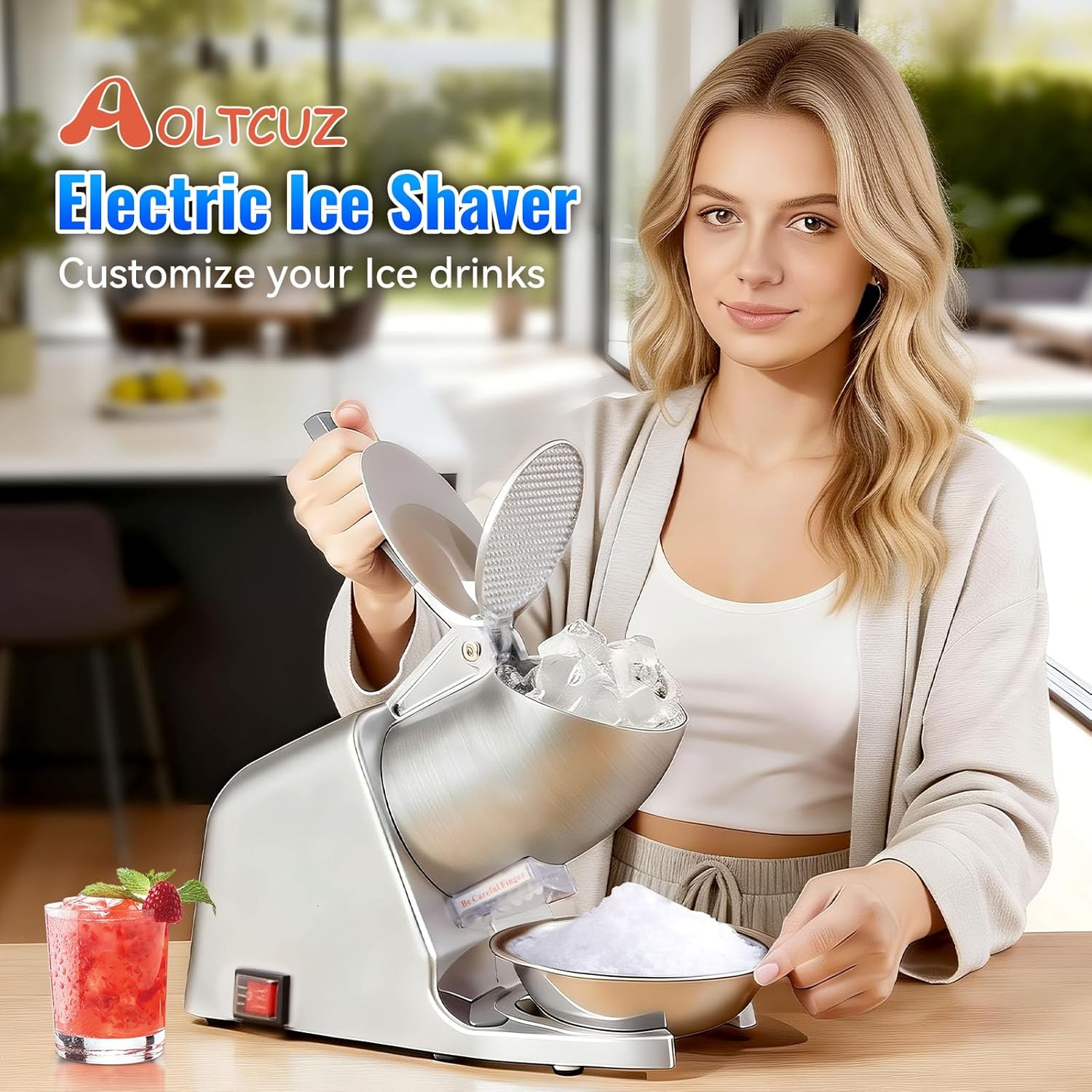 186lbs/h Dual Blade Ice Shaver - Ice Pick Pick ulasan dan harga