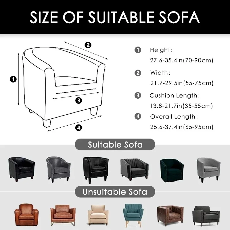 Elastic Club Chair Cover Jacqu - Home Bar Lounge ulasan dan harga