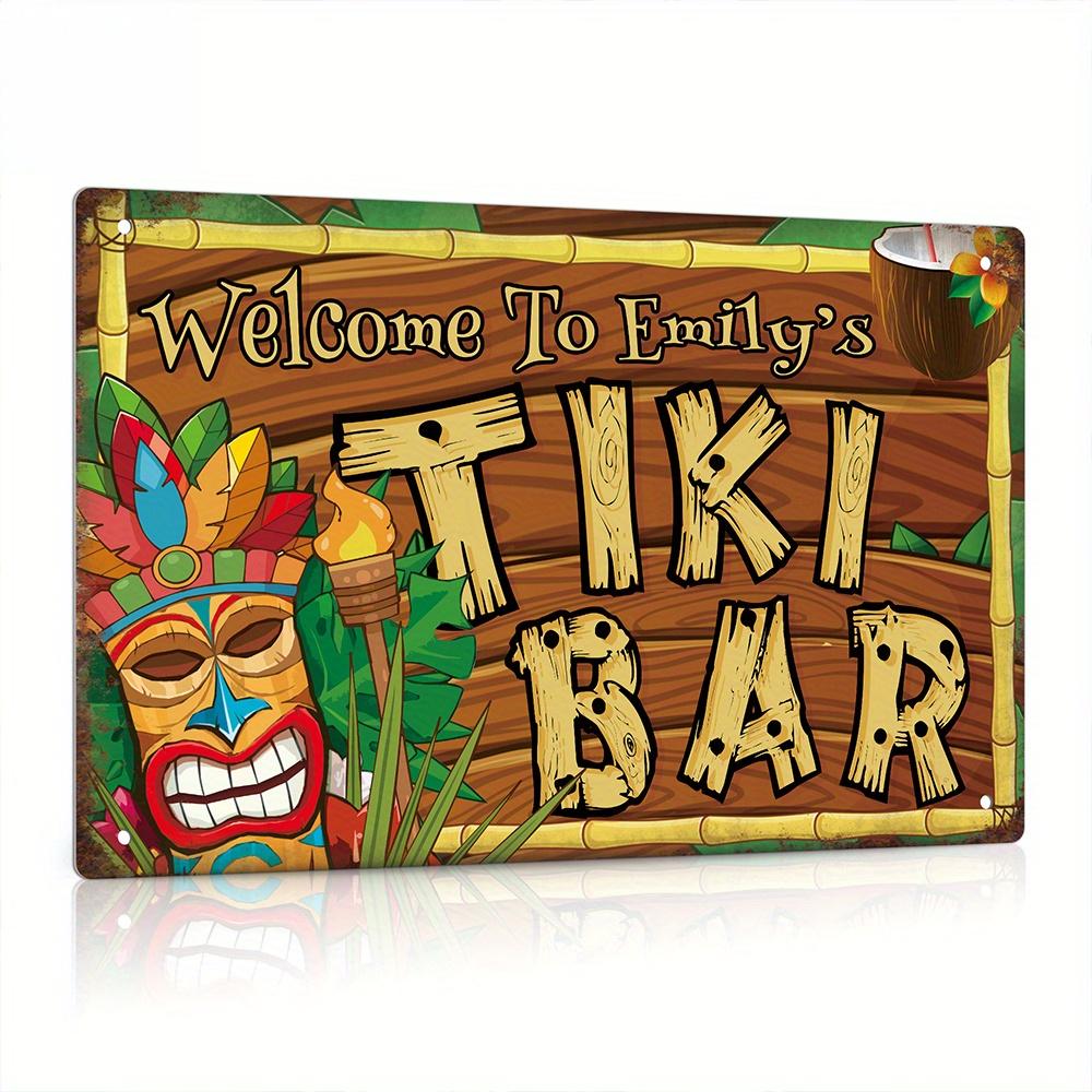 Custom  Decor Tiki Bar Sign, P - Home Bar Cafe ulasan dan harga