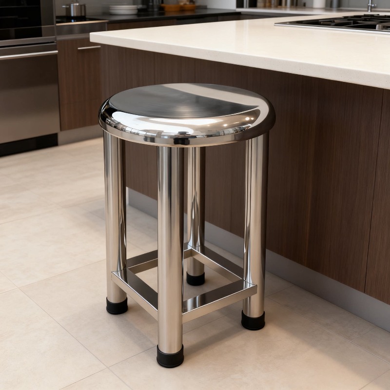 304 Stainless Steel Round Stoo - Home Bar Lounge ulasan dan harga