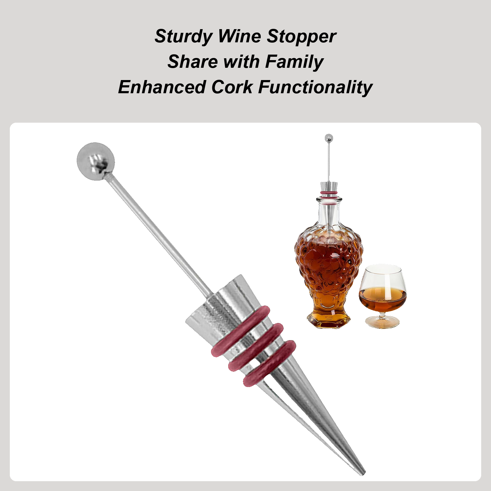 Wine Stopper Alloy Silicone Re - Home Bar Supplies ulasan dan harga